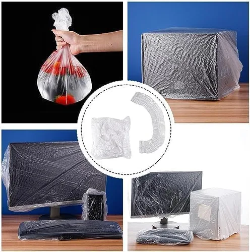 Vista 3 de 10 piezas de cubierta antipolvo desechable gruesa, elástica para electrodomésticos de cocina, cubierta protectora universal a prueba de polvo