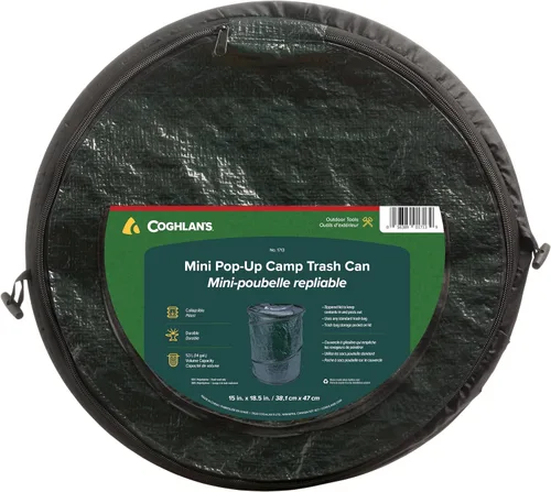 Vista 4 de Coghlan's - Bote de basura para campamento desplegable, pequeño Verde