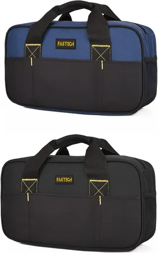 Vista 9 de FASTECH Bolsa de herramientas resistente de 14 pulgadas, bolsa de herramientas de boca ancha, bolsa organizadora de herramientas impermeable, bolsa