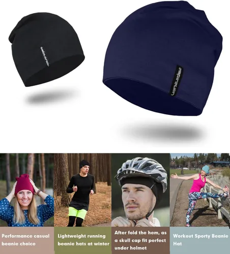 Vista 4 de Gorros de 9 pulgadas, multifuncionales, ligeros, para correr, para hombre y mujer