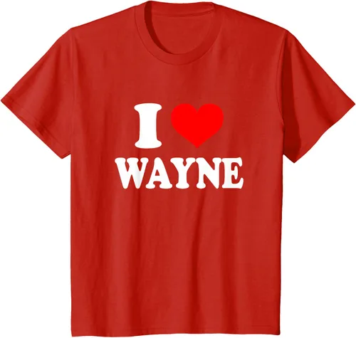 Vista 48 de Wayne - Camiseta I Heart Wayne - I Love Wayne, Negro, S
