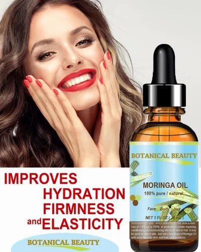 Vista 3 de Botanical Beauty Aceite de Moringa 100% Puro/Natural/Sin diluir Aceite portador prensado en frío. 1 Fl.oz.- 1.0 fl oz. Para el cuidado de la piel