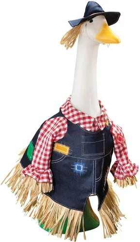 Vista 8 de Fox Valley Traders Gaggleville - Traje de ganso para árbol de Navidad, se adapta a una estatua grande de 23 pulgadas de alto