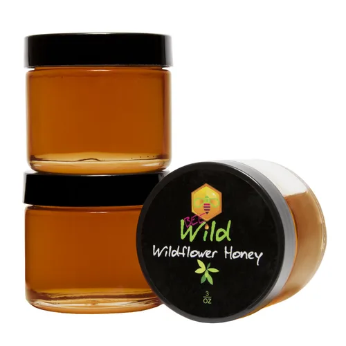Vista 6 de Bee Wild Miel orgánica sin filtrar 100% pura y cruda, flor silvestre, 3 onzas