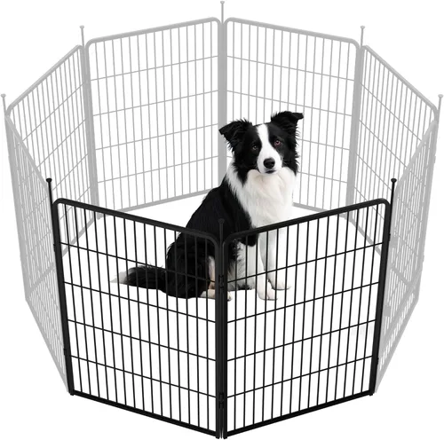 Vista 29 de SunsGrove - Cerca para perros para exteriores, corral resistente de 32 pulgadas con 2 paneles para perros pequeños y medianos, cerca de juego