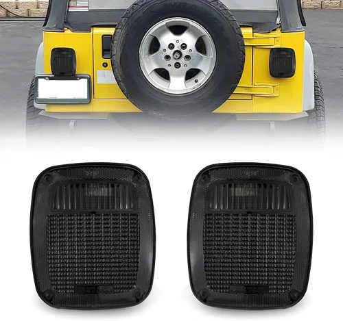 Vista 11 de USR 97-06 Wrangler TJ Faros LED de proyector redondos de 7" Pulgadas H6024 con carcasa negra 6024 Haz alto/bajo, faro sellado H6014 (Par) Compatible