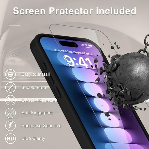 Vista 1539 de Funda para Google Pixel 10 Pro XL, cubierta magnética mate, color negro Fit for MagSafe, Screen Protector included, Shockproof Military Grade