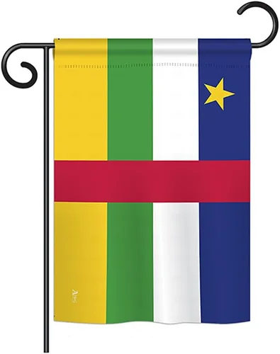 Vista 6 de Americana Home & Garden HG140049 Banderas de África Central de la Nacionalidad Mundial Impresiones Decorativas Casa Vertical 28" X 40" 13" 18.5