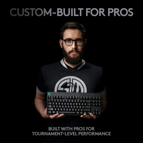 Vista 2 de Logitech G Pro - Teclado para gamers diseño ultra portátil sin teclas numéricas cable micro USB desmontable 168 millones de colores LIGHTSYNC