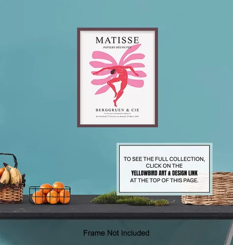 Vista 7 de Matisse - Póster decorativo – Arte de pared moderno abstracto de mediados de siglo de 8 x 10 pulgadas, arte de pared de galería, regalos