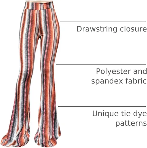 Vista 54 de ShopMyTrend - Pantalones de yoga largos con piernas anchas y acampanadas estilo palazzo, con cintura alta, para mujer