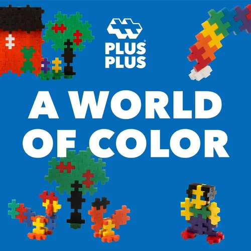 Vista 6 de PLUS PLUS BIG - Set de Juego Abierto - 100 Piezas - Mezcla de Colores Básicos, Juego de Construcción STEM, Piezas de Rompecabezas Grandes