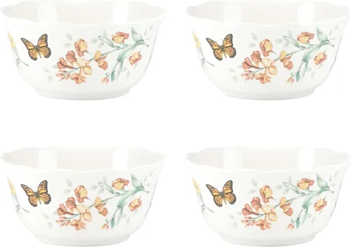 Vista 14 de LENOX Butterfly Meadow: Bandeja de melamina para servir con mango, 1.82 libras, multicolor.