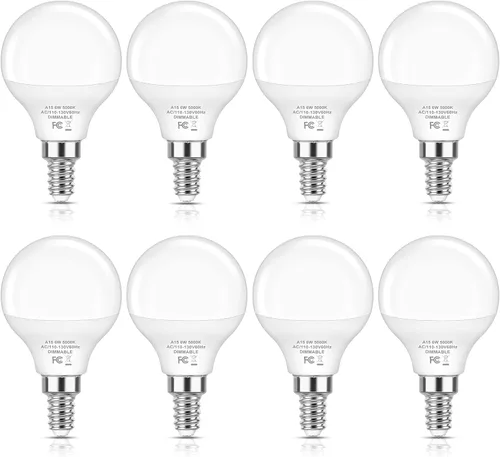 Vista 11 de Brightever Bombillas LED A15 E12 de 6 W regulables, equivalente a 60 W 2700K blanco cálido