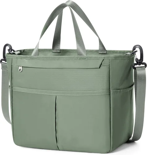 Vista 7 de Bolsa de almuerzo para mujer, caja de almuerzo grande para adultos para mujeres y hombres, bolsa de almuerzo aislada con bandolera para trabajo