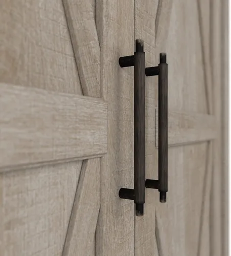 Vista 7 de Bush Home Key West - Armario de almacenamiento alto con puertas en gris lavado