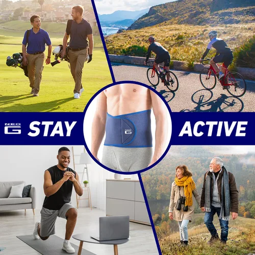 Vista 4 de Neo-G Rodillera de cintura/espalda - Soporte para espasmos musculares, tensiones, artritis, recuperación de lesiones, rehabilitación - Correas
