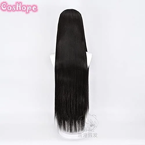 Vista 5 de Peluca de cosplay Yumeko Jabami Kakegurui Cosplay mujeres larga recta negro peluca Cosplay Anime Cosplay Cosplay Pelucas sintéticas resistentes al