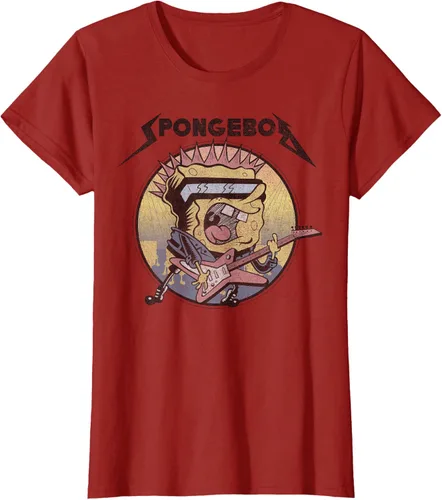 Vista 20 de SpongeBob SquarePants Camiseta de manga corta Heavy Metal Rock