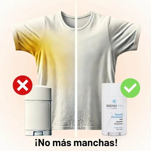Vista 9 de Mirai Desodorante natural clínico, eliminador de olores Nonenal®, sin