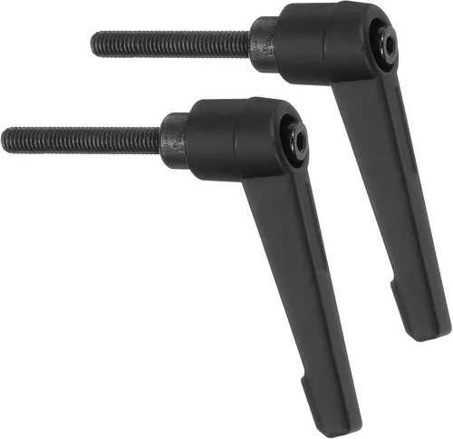 Vista 30 de uxcell 2 perillas ajustables M5 x 0.472 in, rosca macho, botón de trinquete de liberación rápida, perno giratorio para maquinaria de torno
