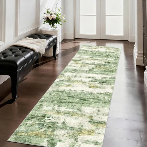 Vista 41 de Alfombra de pasillo lavables de 2 x 5, moderna alfombra abstracta para corredor, alfombra de pasillo de cocina ultrafina con respaldo