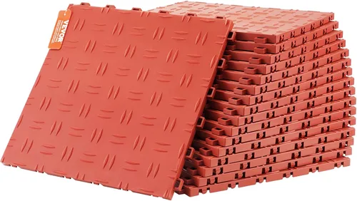 Vista 10 de VEVOR Kit de bordes de transición hembra para pisos de garaje, 15 piezas resistentes de PP modular entrelazado para bordes de suelos de garaje Negro