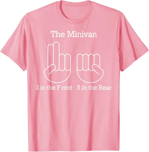 Vista 52 de The Minivan 2 In The Front 5 In The Rear Camiseta, Negro