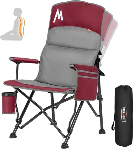 Vista 11 de Overmont Silla de camping climatizada con respaldo alto - 3 niveles de calor Calefacción por separado de 2 zonas - Soporte de 450 libras Silla