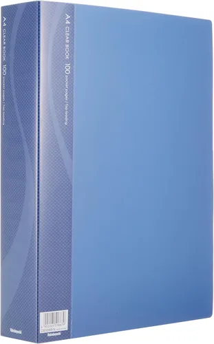 Vista 4 de Nakabayashi CB1033B-N Clear Book, Basic Color, A4, S-Shaped, 40P, Blue