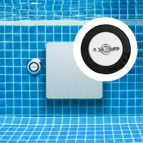 Vista 6 de 2 tapones de invierno para piscina de 1-1/2 pulgadas, expansión de invierno de PVC/tubos de acero con tornillo SS, pernos de acero inoxidable, goma