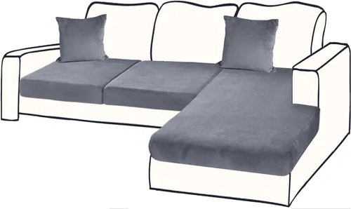 Vista 35 de BT.WA Funda de Cojín de Sofá de Terciopelo 1 Pieza Funda de Cojín de Asiento Elástica Funda de Sillón Fundas Separadas de Sofá Seccional Protector