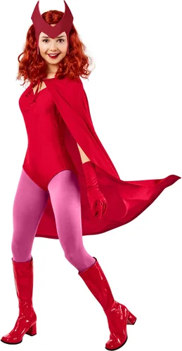 Vista 3 de Rubies Disfraz de Halloween de WandaVision Wanda's Scarlet Witch para mujer, talla M