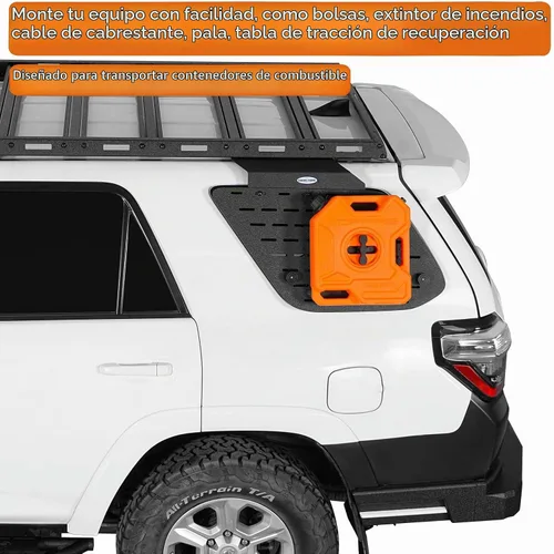 Vista 4 de u-Box Kit de panel Molle exterior de ventana trasera, sistema modular de panel de almacenamiento para Toyota 4Runner 2010-2024