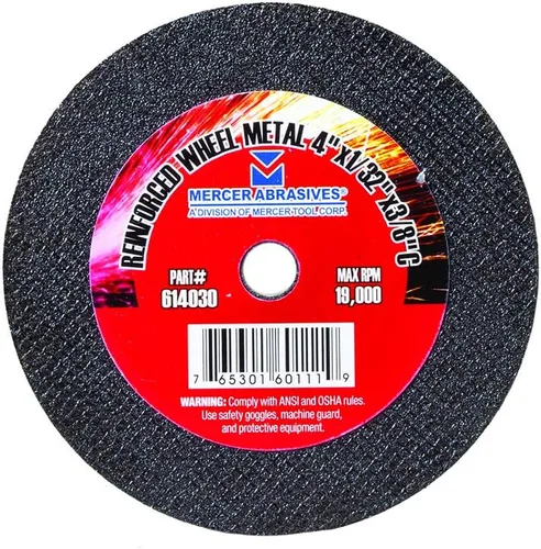 Vista 9 de Mercer Industries 613060-Ruedas de corte de metal de 3" x 1/16" x 1/4" (paquete de 100)