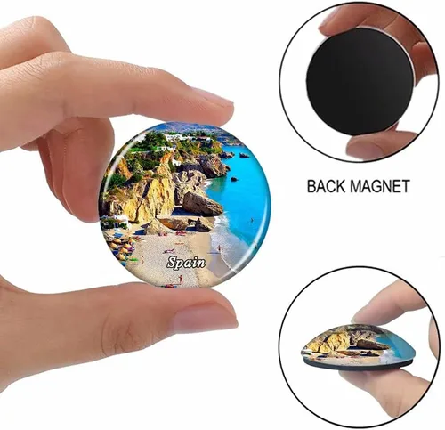 Vista 2 de España Balcón Europeo, Nerja Nevera Imán Decorativo Imán Turístico Ciudad Viaje Recuerdo Colección Regalo Fuerte Refrigerador Pegatina Bxt4cm5310
