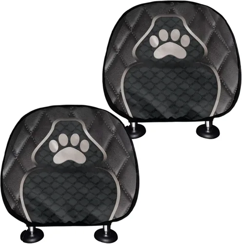 Vista 25 de Funda universal para reposacabezas de auto con estampado de vaca azteca, girasol, 2 piezas, funda universal para reposacabezas de asiento