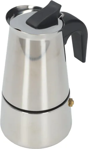 Vista 9 de Cafetera de café expreso, cafetera portátil de acero inoxidable, cafetera expreso, clásica para el hogar, la oficina (3.3 fl oz)