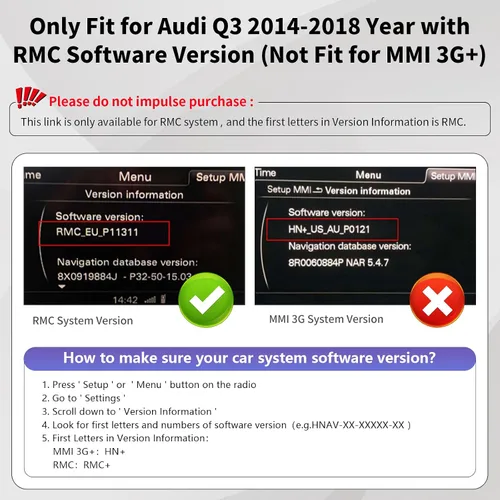Vista 2 de Road Top Decodificador inalámbrico de interfaz CarPlay para Audi Q3