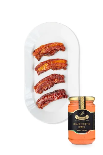 Vista 3 de La Rustichella - Miel de trufa negra pequeña (4.94 oz, 4,9 oz) Vegana, sin gluten, sin colesterol