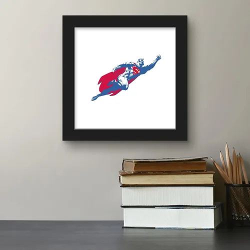 Vista 4 de Trends International Gallery Pops DC Comics Superman - Póster de pared de cómic de héroe, 12 x 12 pulgadas, versión enmarcada en negro