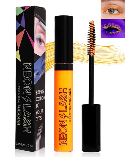 Vista 10 de Máscara de pestañas de color con brillo UV, volumen y longitud, 3 unidades, amarillo, verde, naranja, resistente al agua, para pestañas, rizado