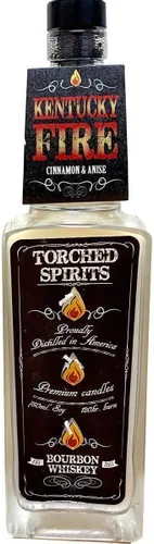 Vista 4 de Torched Spirits - Velas perfumadas con botella de whisky, vela de cera de soja natural, fragancia de caramelo y praliné, gran regalo para hombres