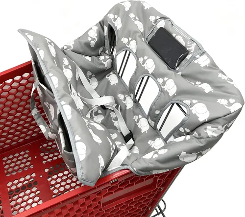 Vista 8 de Funda doble doble para carrito de compras para hermanos bebés con funda de transporte. Se adapta a tiendas de comestibles de almacén al por mayor