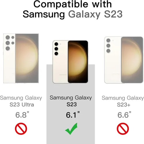 Vista 2 de JETech Funda magnética para Samsung Galaxy S23 de 6.1 pulgadas, compatible con MagSafe, funda protectora a prueba de golpes, parte trasera