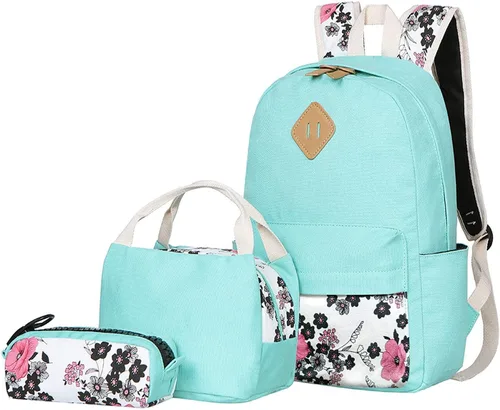 Vista 9 de Bluboon - Mochilas de lona 3 en 1 para niñas y adolescentes, juego de mochilas