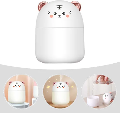 Vista 7 de Mini Cartoon Tiger USB Humidifier for Home Office Portable Compact Mist Sprayer with Quiet Operation Continuous Spray Space-saving Desktop Air
