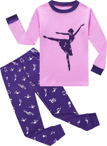Vista 12 de Family Feeling - Conjunto de pijama de 2 piezas para niños y niñas pequeños, ropa para dormir 100 % algodón