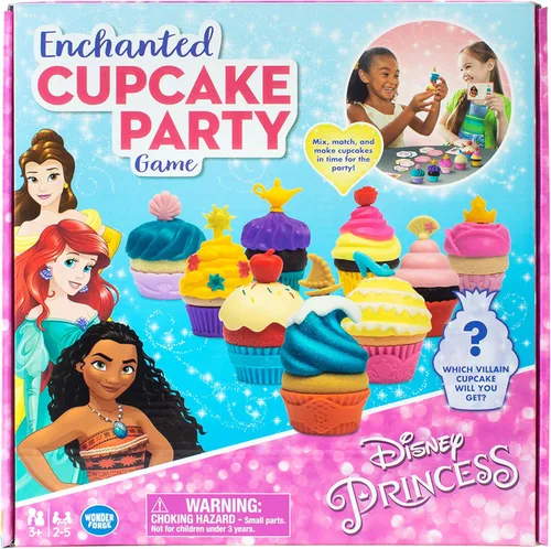 Vista 6 de Wonder Forge Juego de fiesta de cupcakes encantados de Disney Princesas - Emocionante juego de correspondencia Divertido para niños y adultos
