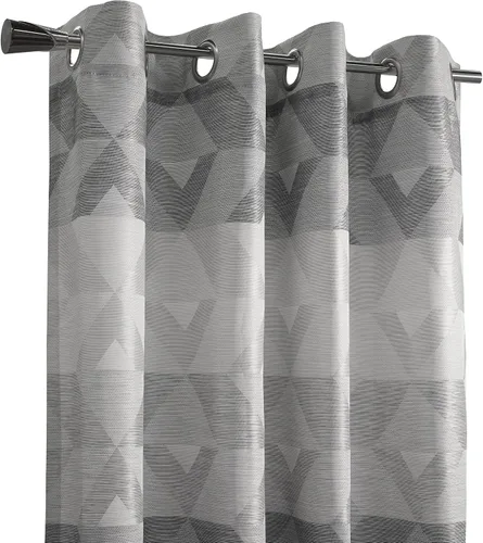 Vista 3 de Loft Living Jupiter - Panel de cortina jacquard multitejido con ojales, 52 x 95 pulgadas, color natural